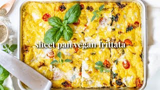 Sheet Pan Vegan Frittata | This Savory Vegan