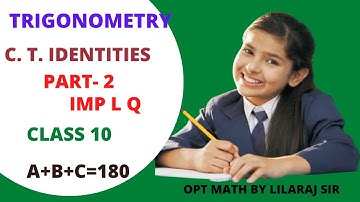 Conditional Trigonometric Identities ||Trigonometry || Important Long Question|| Class 10|| opt math