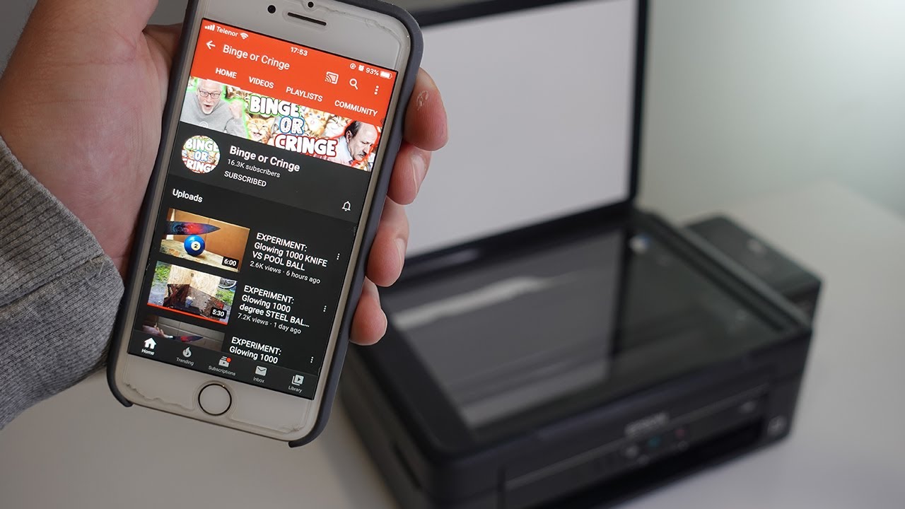 EXPERIMENT! What happens if you photocopy a phone? *Screen is on* YouTube