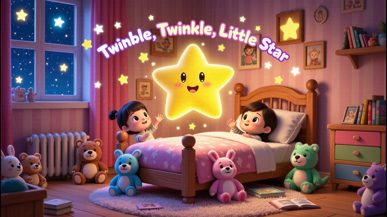 🧸 Twinkle Twinkle Little Star Lullaby 🎶 Baby Sleep Music 🌟 | 1 Hour Loop for Nighttime Routine
