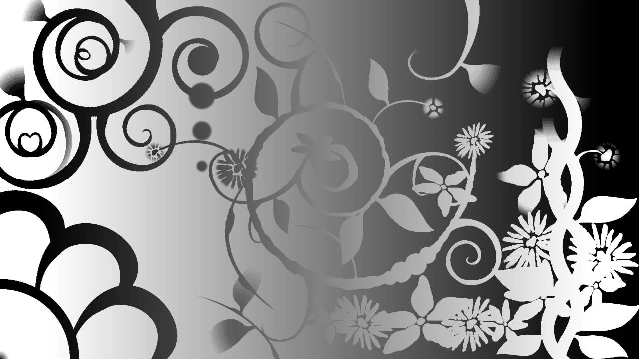 Flowery black & white overlay