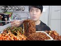 갓담근 파김치에 짜파게티! 닭강정! 드라마 먹방ASMR MUKBANG Spring onion kimchi & Jjappagaeti & Sweet Chicken Eating Show