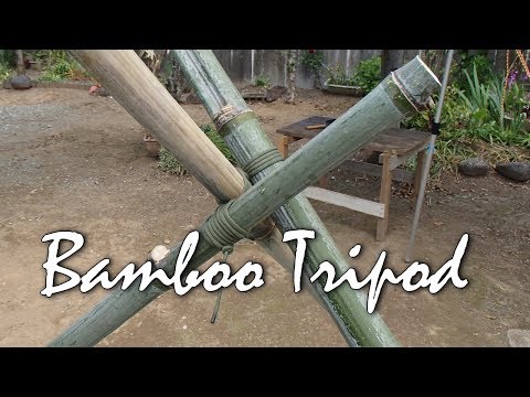 竹トライポッドを作る 三脚 Bamboo Tripod Lash