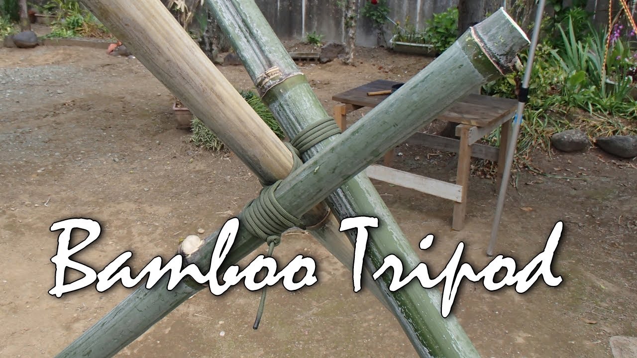 竹トライポッドを作る 三脚 Bamboo Tripod Lash Youtube