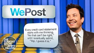 WePost: Credit Card Bills, Lamps | The Tonight Show Starring Jimmy Fallon