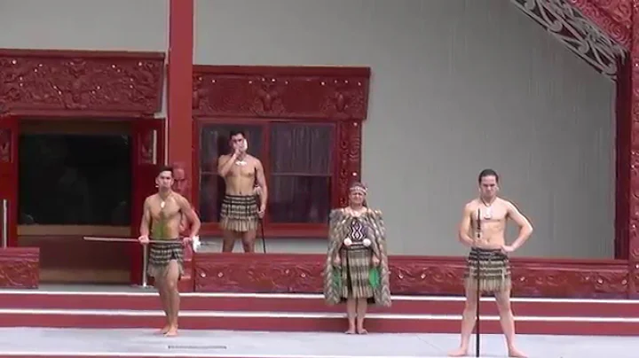 Pwhiri - Welcome ceremony at marae, Te Puia, Rotor...