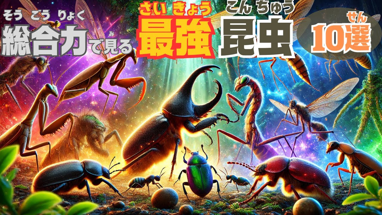 【世界の最強昆虫10選】総合力で見る昆虫界の最強生物達を画像と映像付きで解説！