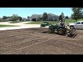 Land Pride Soil Pulverizer / John Deere 2038R / Installing new yard/ 108