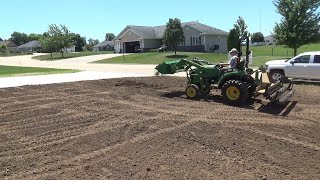 Land Pride Soil Pulverizer / John Deere 2038R / Installing new yard/ 108