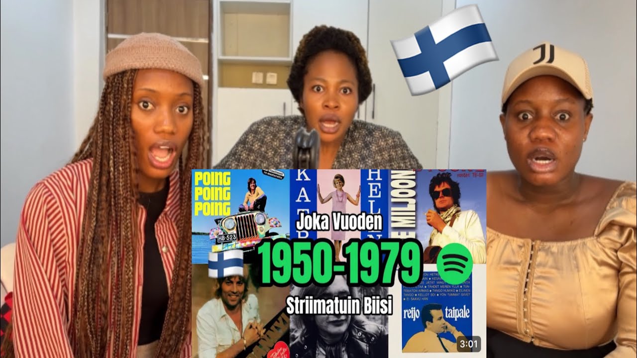 Reaction to 1950-1979 Joka Vuoden Strimatuin Suomenkielinen Biisi Spotifystä