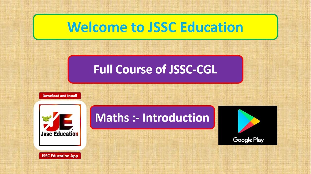 Introduction To Syllabus Of Maths JSSC CGL SI Police