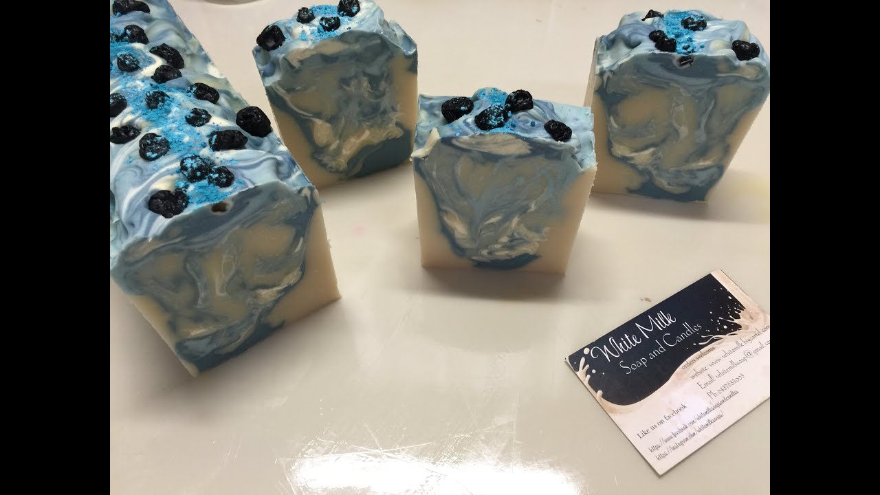 cream soap calculator Blueberry swirl with 