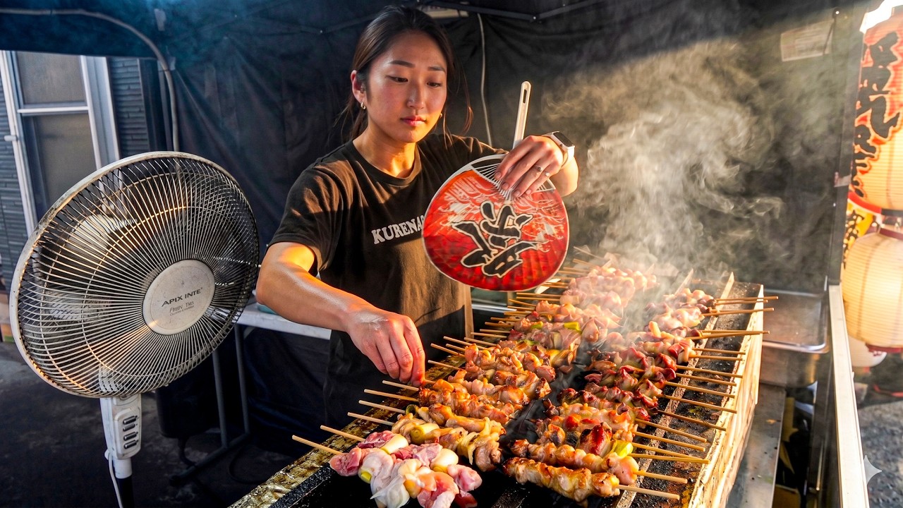 自宅前わずか２坪で焼き鳥２００本販売する２児の母のエグすぎる１日に密着。