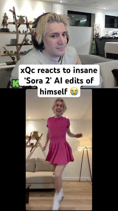 xQc reacts to 'Sora 2' INSANE AI Edits 😭 #xqc #sora #ai