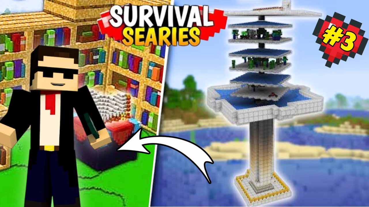 Minecraft PE Survival Series E-3 | In hindi | XP Farm And Cobbleston ...