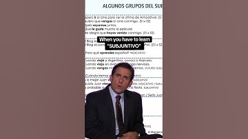 The Struggle with Spanish Subjunctive #shorts