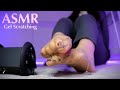 4K/ASMR|耳全体をジェルで優しく包み込む足裏スクラッチ|睡眠導入/ear cleaning/No Talking/Triggers for sleep/gel massage/foot sole
