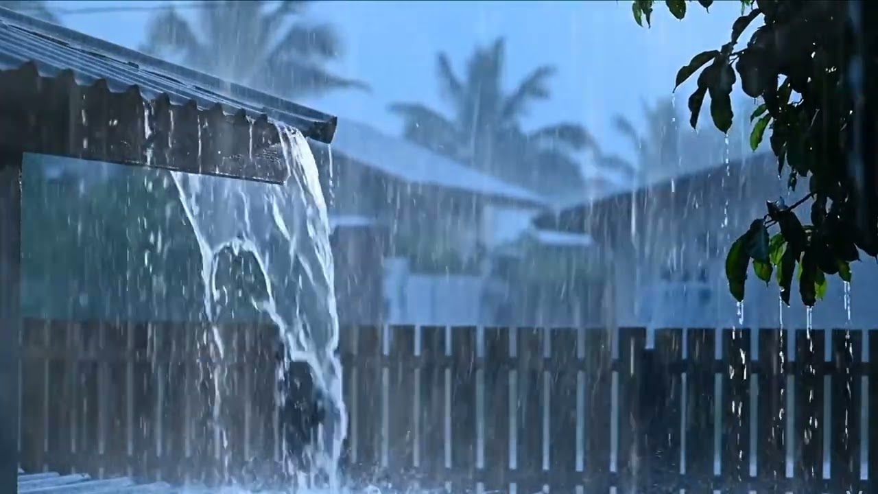 the sound of rain falling on the roof to help you sleep