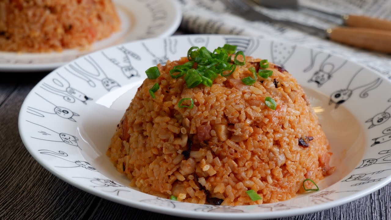 Super Easy Rice Cooker Tomato Rice w/ Chicken Recipe  Multi-cooker Recipe   Lunch Bento / Box