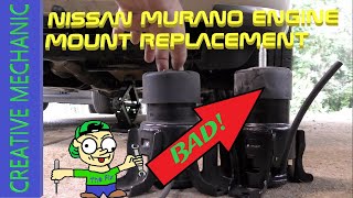 2011 + Nissan Murano front engine mount, top engine mount replacement.  Easy job with these tips! by Creative Mechanic 19,847 views 3 years ago 25 minutes