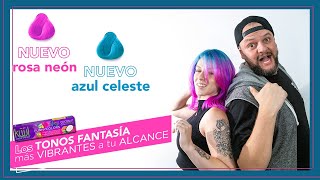 💙💜🌹#Rosa Neón Y #Azul Celeste - #tutorial PASO a PASO 😍 NUEVOS #Tonos Fantasía