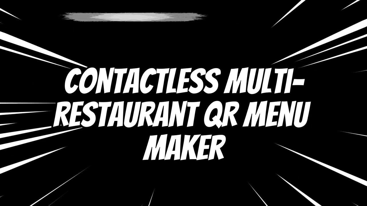 Contactless Multi-restaurant QR Menu Maker (English)
