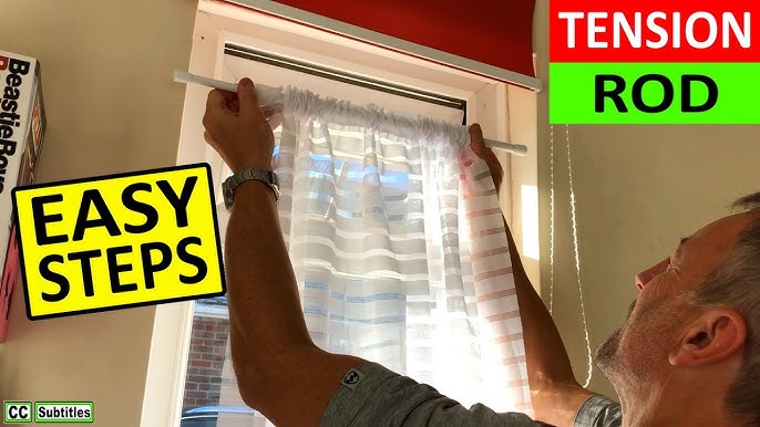 How to fit a Spring Tension Curtain Rod - Tension Rod Installation