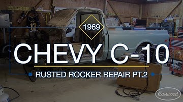 How To Replace Inner & Outer Rocker Panels on C10 Truck Part 2 - Rust Repair with Eastwood