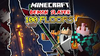 Minecraft 100 Floors DEMON SLAYER Challenge | The Yoriichi Tower