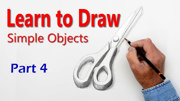 Learn to Draw Simple Objects: How to Draw Scissors step by step - PaulPriestleyArt