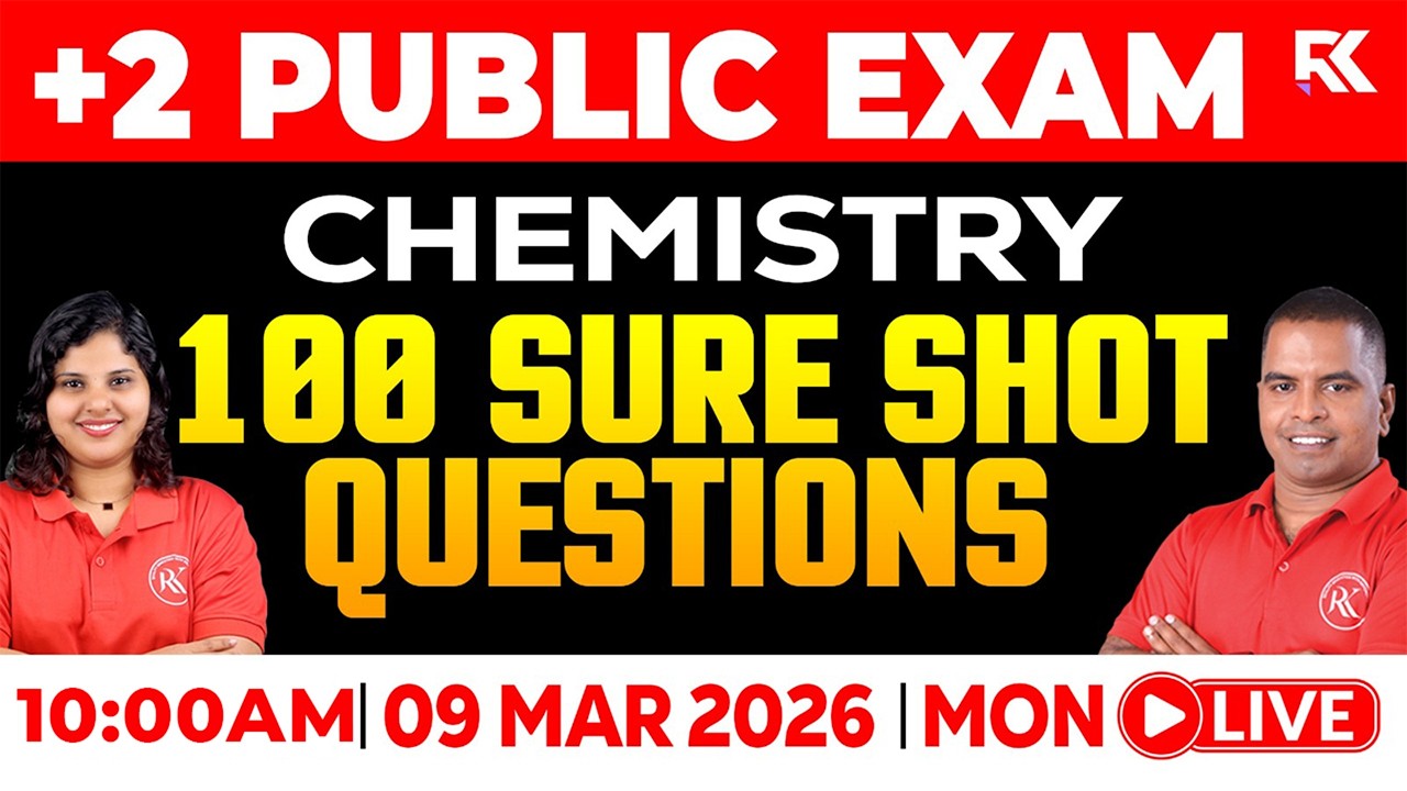 Plus Two Chemistry Public Exam | Top 100 Sure Shot Questions Discussion 🎯 | RK Nex