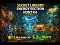 [800+ Monk] Team Hunt x4 – Secret Library Energy Section | 11.4kk Raw Exp, 5.2kk Profit