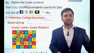 7 Interview Coding Questions | Backtracking | Snake Ladder Problem | Complete Course for Job