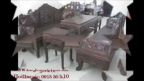 BÀN GHẾ TRƯỜNG KỶ - ĐỒ XƯA - ĐỤC TÍCH CỔ ĐỒ - GỖ GÕ MẬT: ĐỒ GỖ VIỆT XƯA