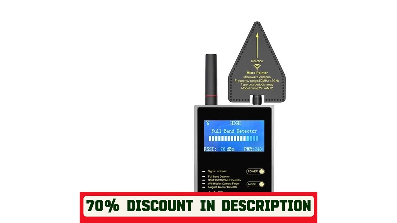 A must-have product! Bug Detector RF Signal Detector Anti Tracking Strong Magnetic Detector For Wi