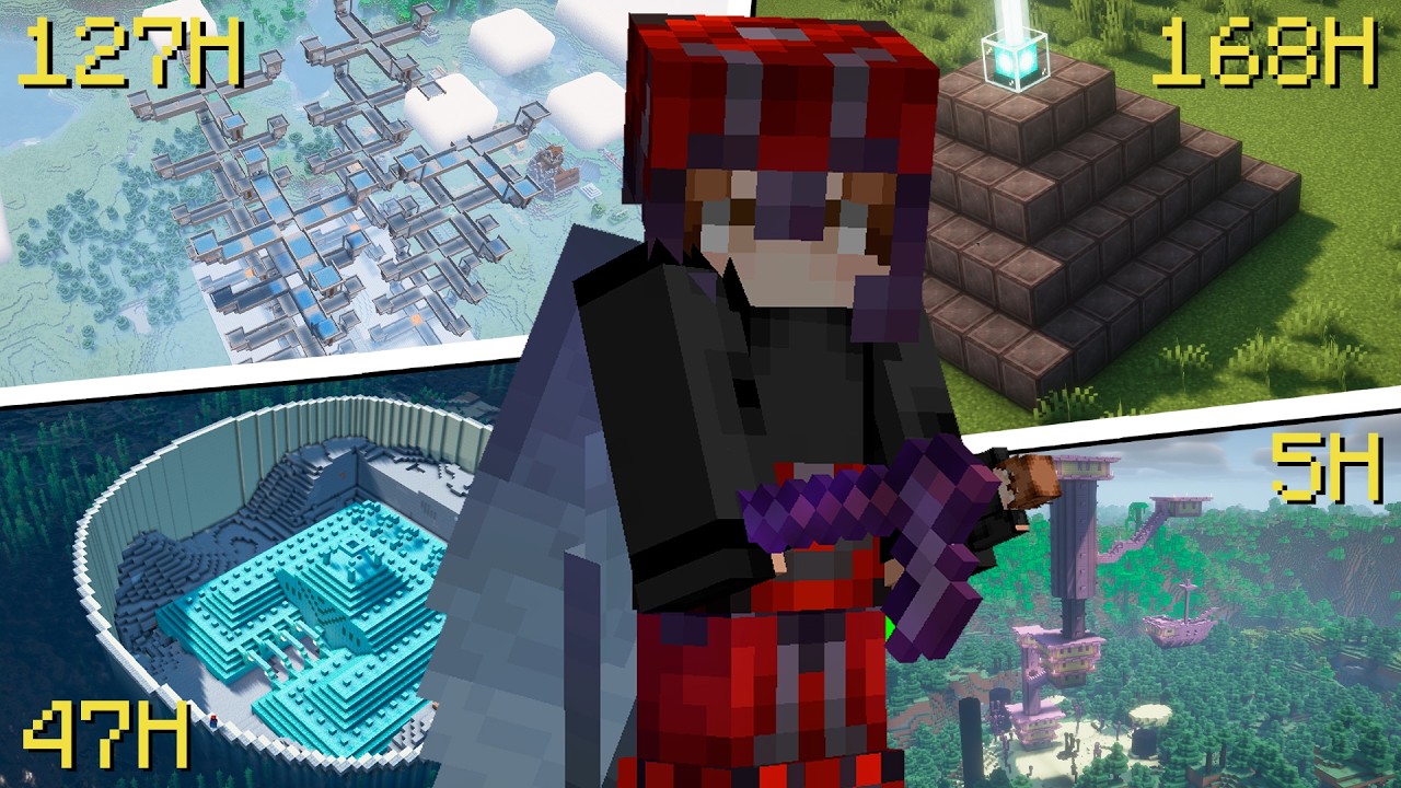 fiz todos os projetos mais insanos do minecraft em um vídeo