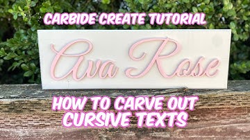 How to Carve Cursive Text on CNC. NO LASER. Carbide Create Tutorial