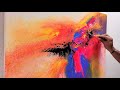 Large abstract painting  acrylic painting technique  step by step