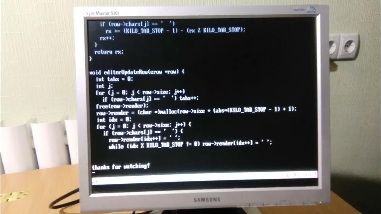I made Kilo text editor port to esp32 with FabGL YouTube