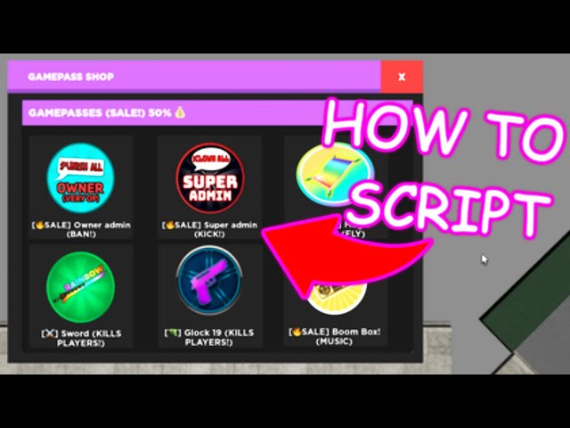How to Make a GAMEPASS SHOP!