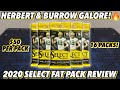 HERBERT & BURROW GALORE!🔥 $50 PER PACK (16 PACKS)! | 2020 Panini Select Football Fat Pack Review