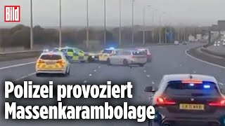 Dramatische Verfolgungsjagd: Polizei rammt BMW
