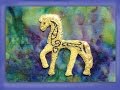 how to embroider a goldwork grecian horse