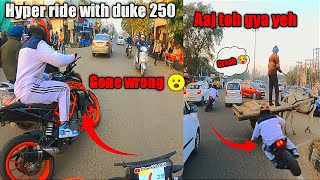 Hyper ride with Duke 250🥵 || Duke390 vs Duke250 in city traffic🔥|| chandVLOGS