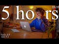LIVE | 5-HOUR study with me 📚🌧 rain sounds & pomodoro timer 60 & 10
