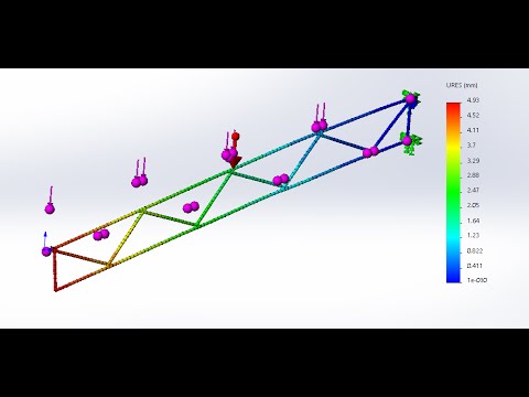 Solidworks. Особенности при расчете ферм, построенных одной деталью