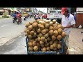 Coconut cutting skill  street food vietnam 2018