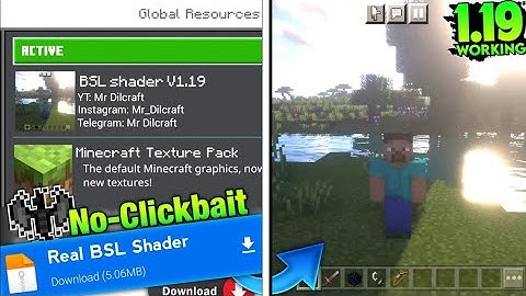 Real Bsl Shader for Minecraft pe 1.19 || Bsl In Mcpe ( Render Dragon Support )