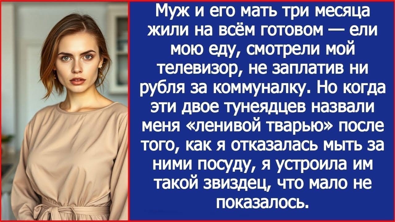 Муж и его мать три месяца жили на всём готовом  Но когда эти тунеядцы назвали меня  ленивой твар