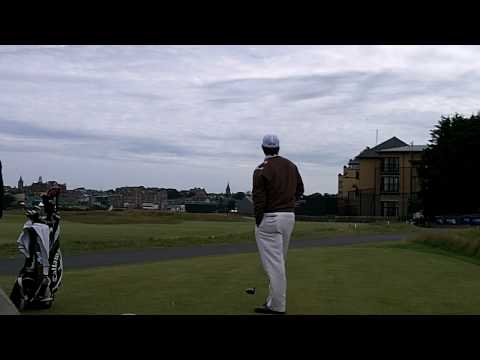 Phil Mickelson hits 2 off the tee at 17th St Andre...